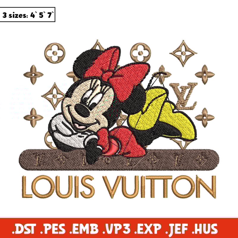 Minnie louis vuitton Embroidery Design, Lv Embroidery, Embroidery File, Brand Embroidery, Logo shirt, Digital download.jpg