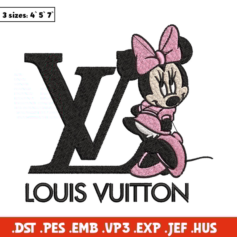 Minnie louis vuitton Embroidery Design, Lv Embroidery, Embroidery File, Disney Embroidery, Logo shirt, Digital download.jpg