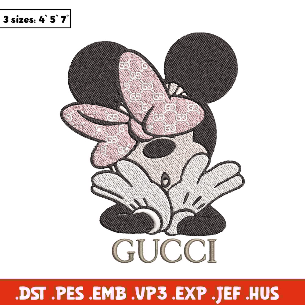 Minnie mouse Embroidery Design, Gucci Embroidery, Brand Embroidery, Logo shirt, Embroidery File, Digital download.jpg