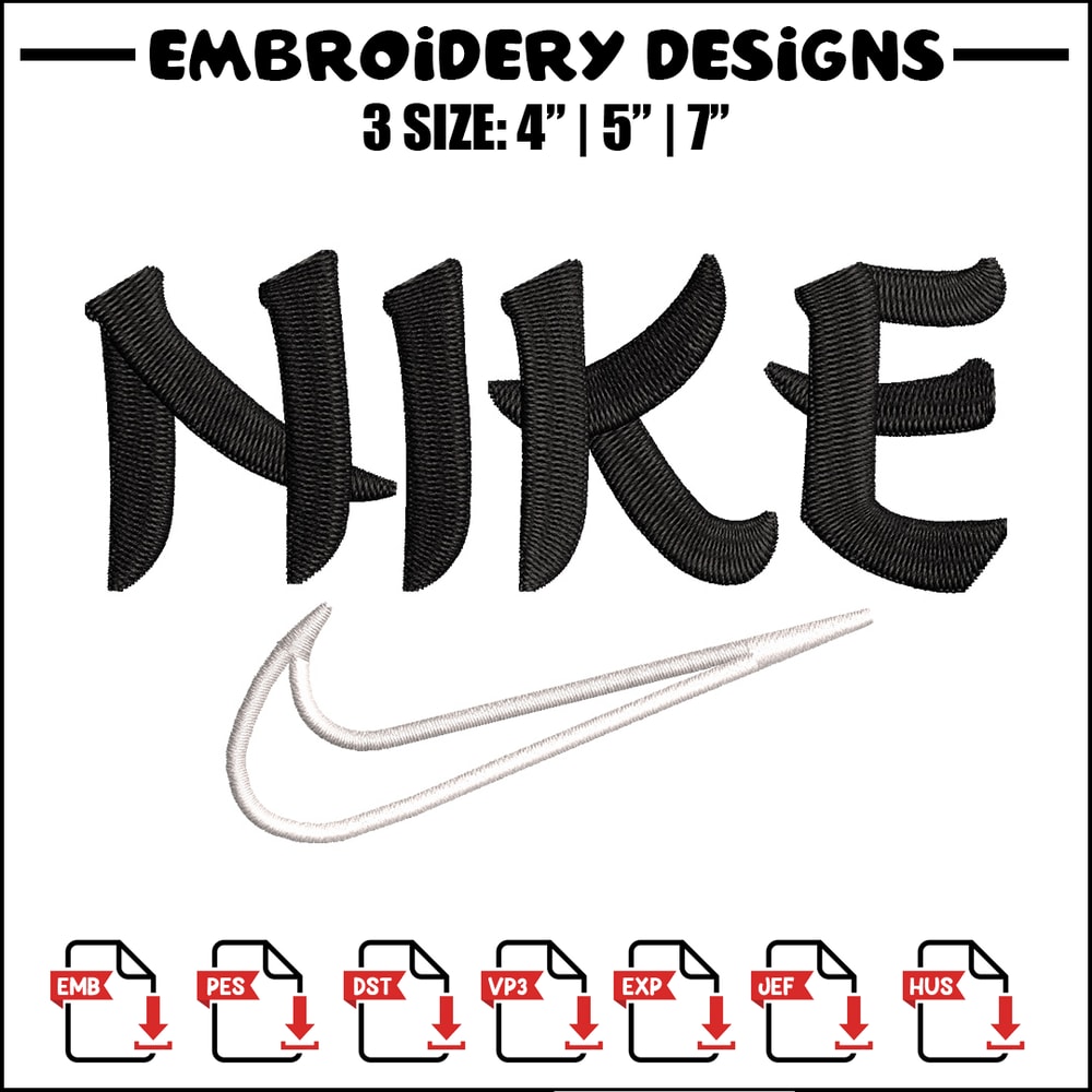 Nike black embroidery design, Nike embroidery, Nike design, Embroidery shirt, Embroidery file,Digital download.jpg