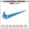 Nike blue embroidery design, Nike embroidery, Nike design, Embroidery shirt, Embroidery file, Digital download.jpg