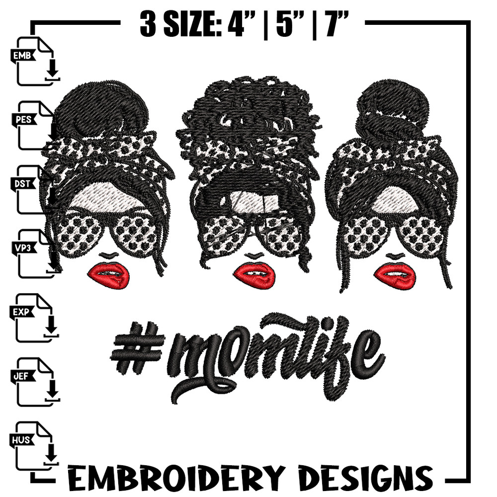 Mom Life Leopard Embroidery design, Mom Life Embroidery, logo design, Embroidery File, logo shirt, Instant download..jpg