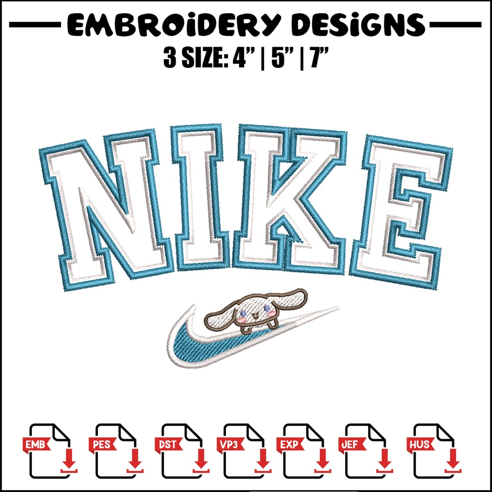 Nike bunny cute embroidery design, Bunny embroidery, Nike design,Embroidery shirt, Embroidery file, Digital download.jpg
