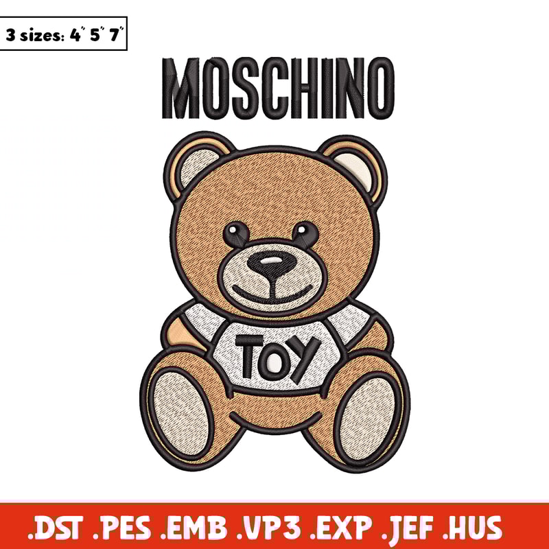 Moschino Kids Teddy logo Embroidery design, Moschino Embroidery, logo design, Embroidery File, Instant download..jpg
