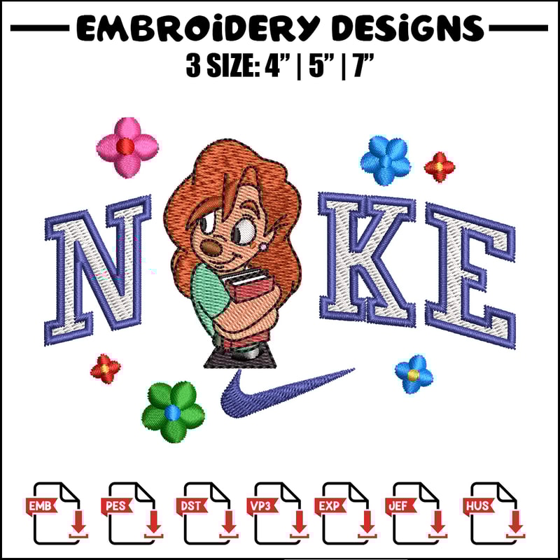 Nike flower girl embroidery design, Nike embroidery, Nike design, Embroidery shirt, Embroidery file,Digital download.jpg