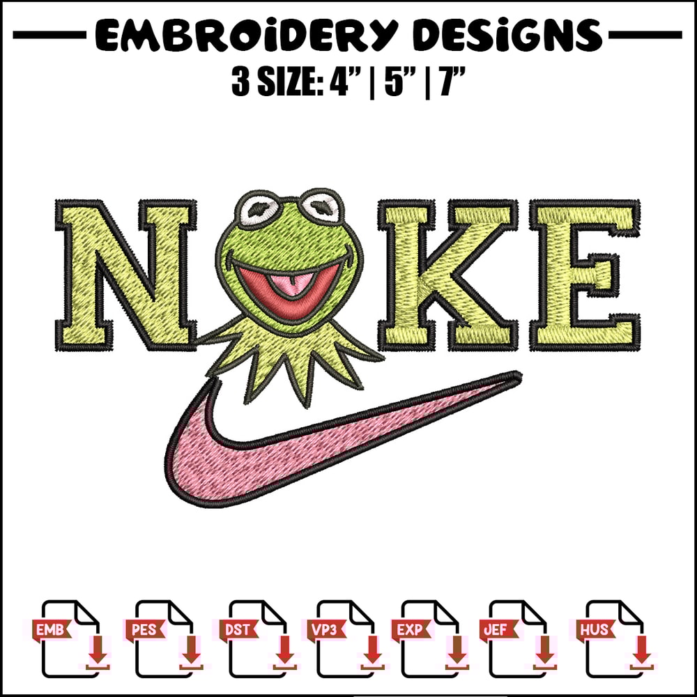 Nike frog Embroidery Design, Brand Embroidery, Nike Embroidery, Embroidery File, Logo shirt, Digital download.jpg