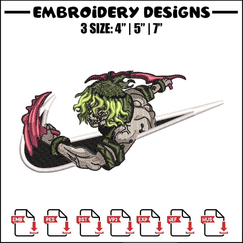 Nike Gyutaro embroidery design, Kimetsu no Yaiba embroidery, nike design, anime shirt, digital download.jpg