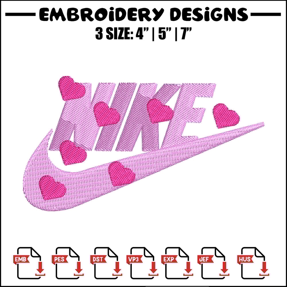 Nike heart embroidery design, Nike embroidery, Nike design, Embroidery shirt, Embroidery file, Digital download.jpg