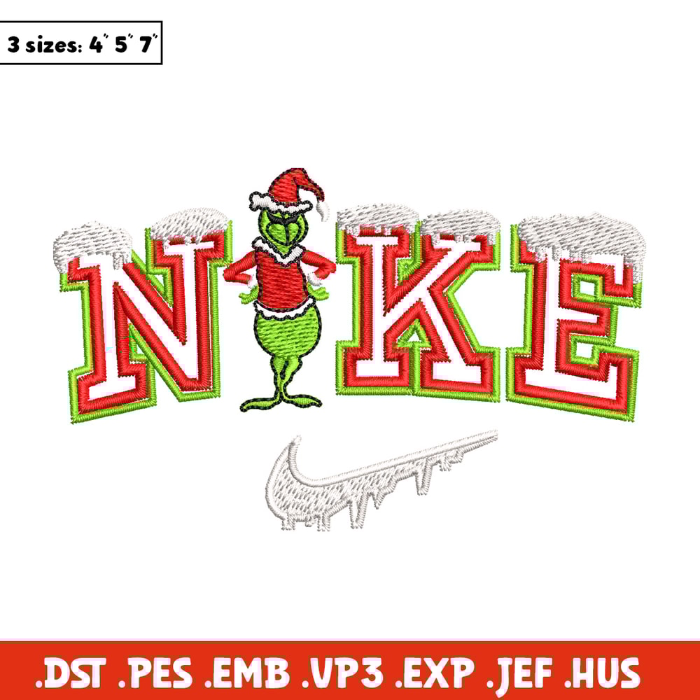 Nike chrismas embroidery design, Chrismas embroidery, Nike design, Embroidery shirt, Embroidery file, Digital download.jpg