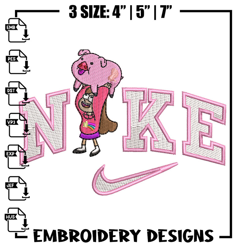 Nike girl pig embroidery design, Nike embroidery, Nike design, Embroidery shirt, Embroidery file,Digital download.jpg