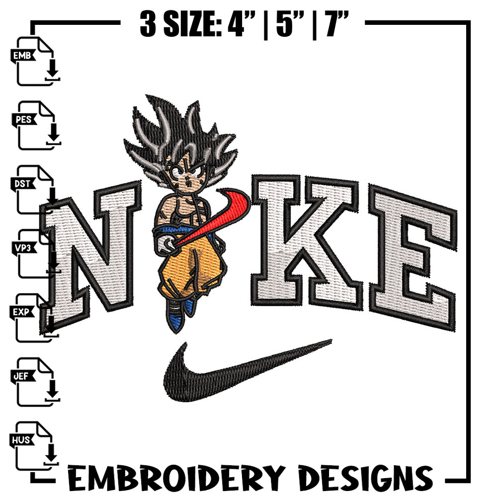 Nike goku embroidery design, Dragonball embroidery, Nike design, Embroidery shirt, Embroidery file, Digital download.jpg