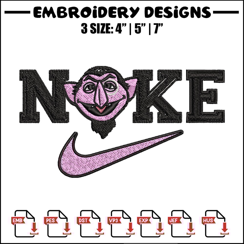 Nike purple cartoon Embroidery Design, Nike Embroidery, Brand Embroidery, Embroidery File, Logo shirt, Digital download.jpg