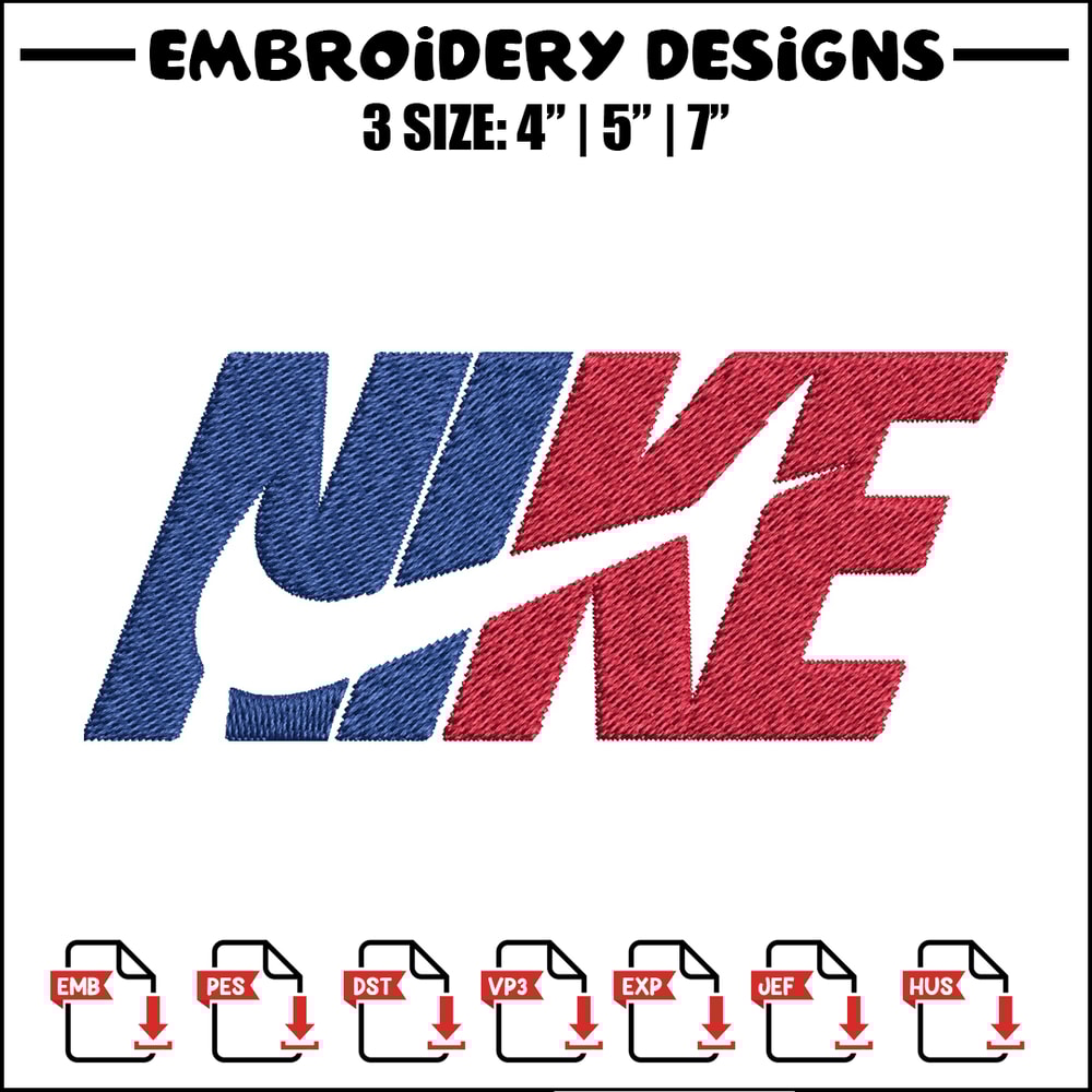 Nike red blue design Embroidery Design, Brand Embroidery, Nike Embroidery, Embroidery File, Logo shirt, Digital download.jpg