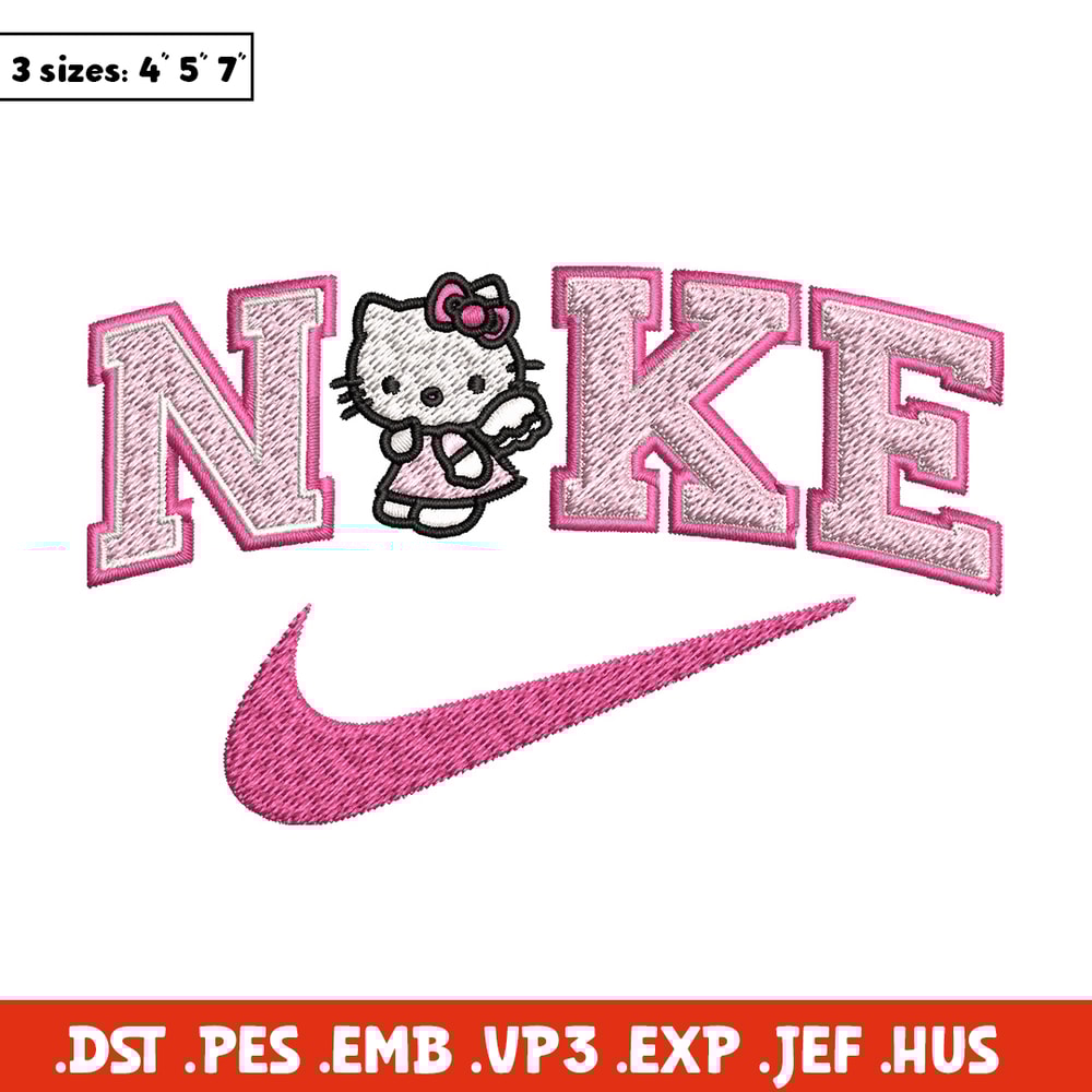 Nike kitty Embroidery Design, Hello kitty Embroidery, Nike Embroidery, Embroidery File, Logo shirt, Digital download.jpg