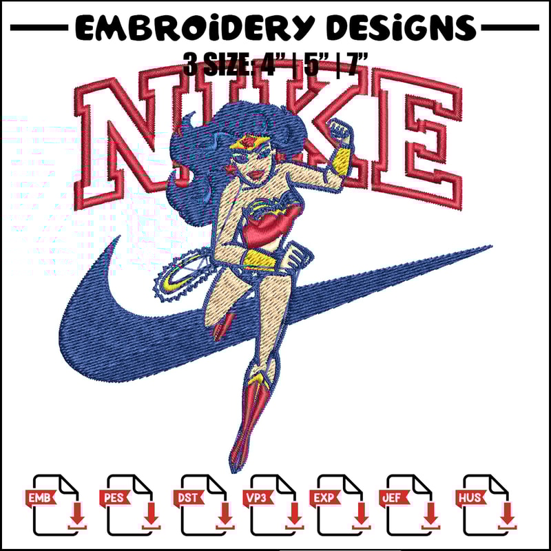 Nike wonder woman Embroidery Design, Brand Embroidery, Nike Embroidery, Embroidery File, Logo shirt,Digital download.jpg
