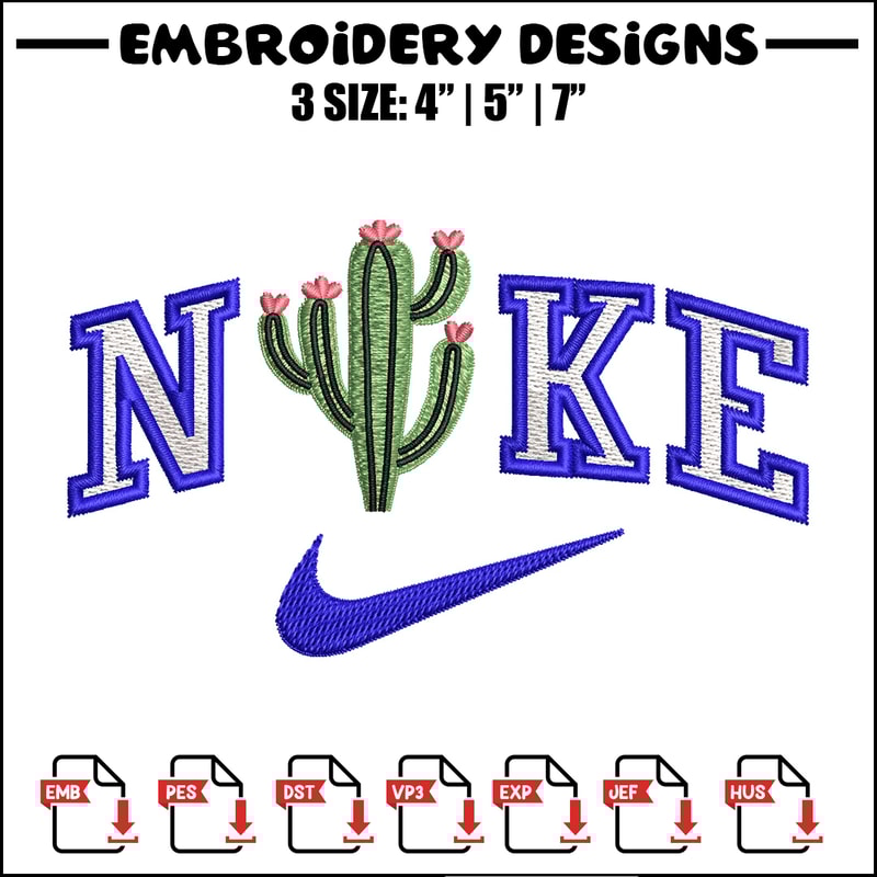 Nike x cactus embroidery design, Cactus embroidery, Nike design,Embroidery shirt, Embroidery file, Digital download.jpg