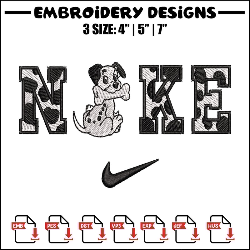 Nike x Dalmatian embroidery design, Dalmatian embroidery, Nike design,Embroidery shirt, Embroidery file,Digital download.jpg