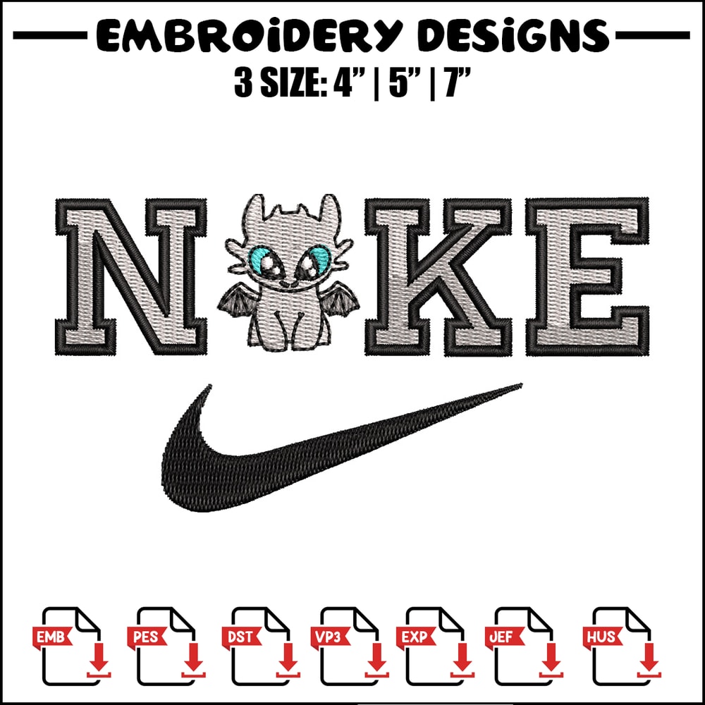Nike x dragon black embroidery design, Dragon embroidery, Nike design,Embroidery shirt,Embroidery file, Digital download.jpg