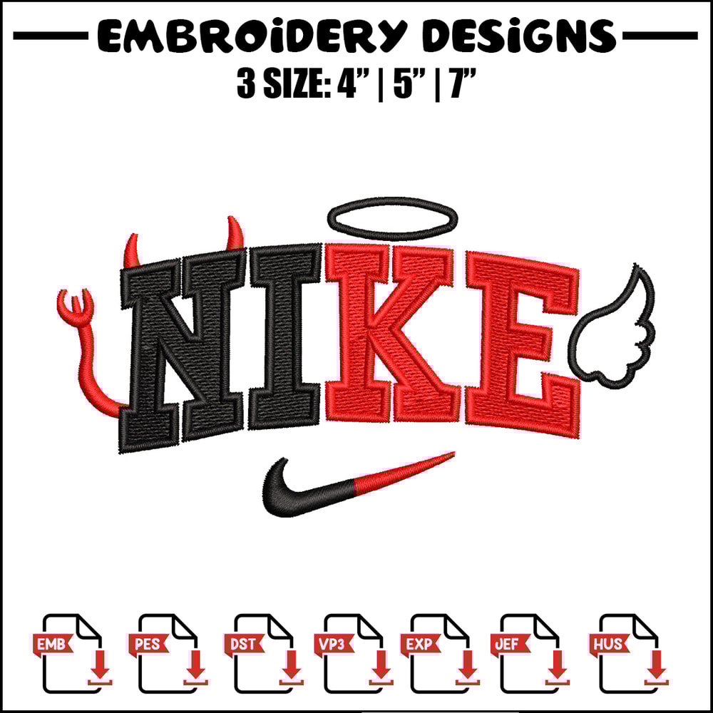 Nike x evil embroidery design, Evil embroidery, Nike design, Embroidery shirt, Embroidery file, Digital download.jpg