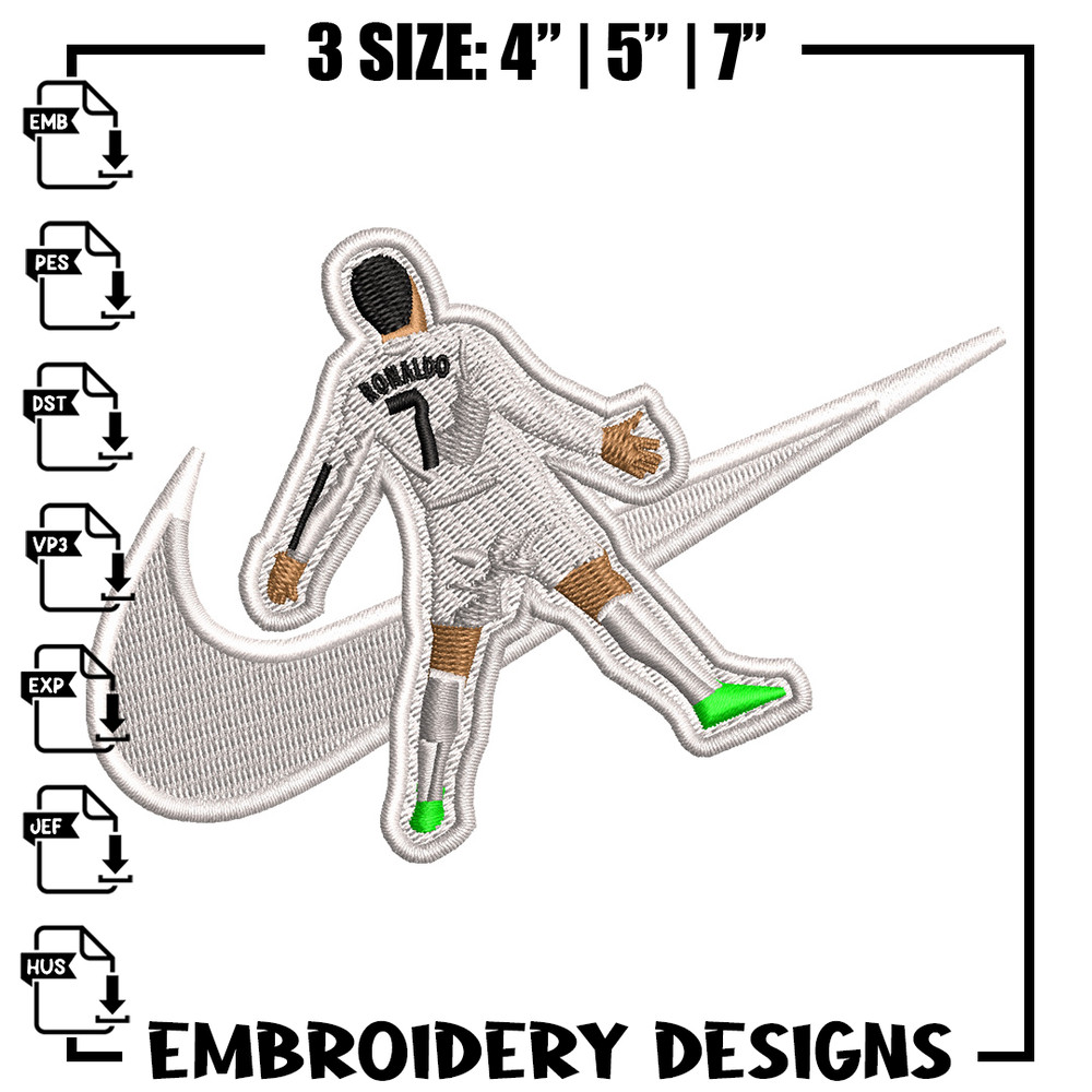 Nike ronaldo embroidery design, Ronaldo embroidery, Nike design, Embroidery shirt, Embroidery file, Digital download.jpg
