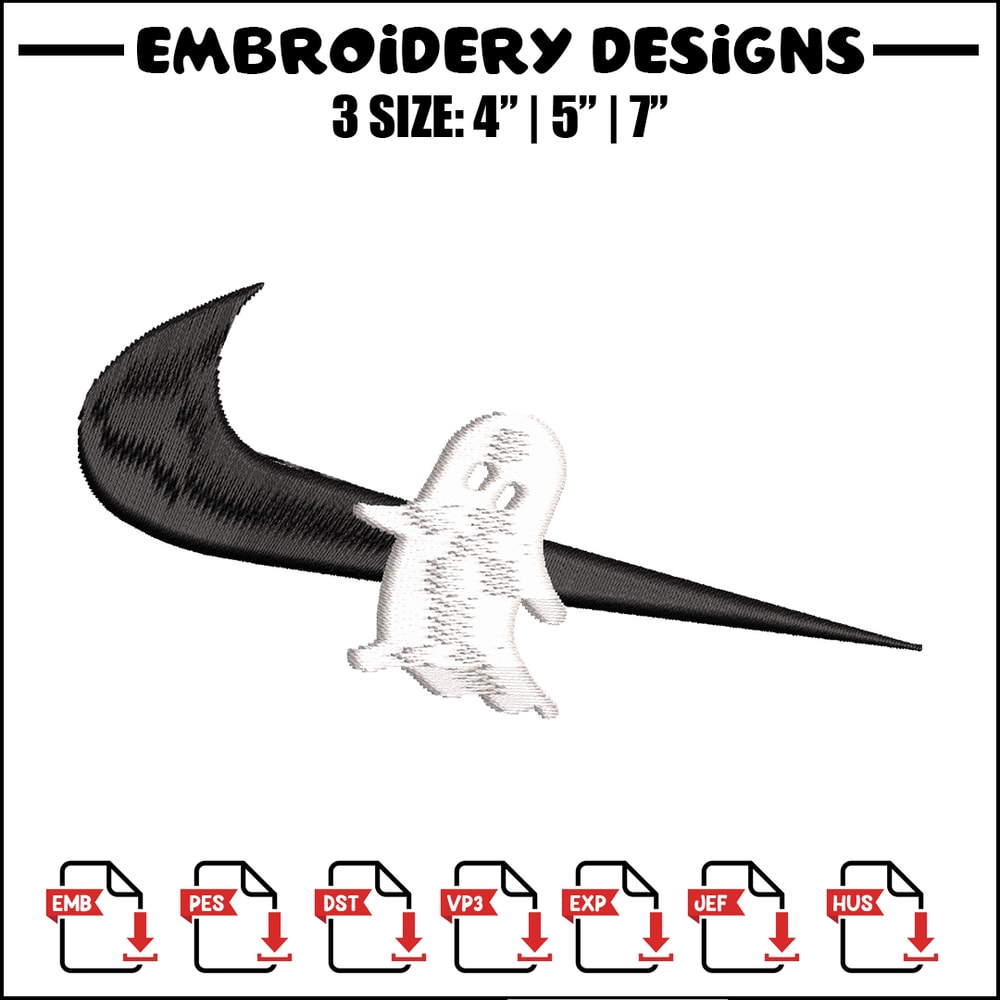 Nike x ghost embroidery design, Horror embroidery, Nike design, Embroidery shirt, Embroidery file,Digital download.jpg