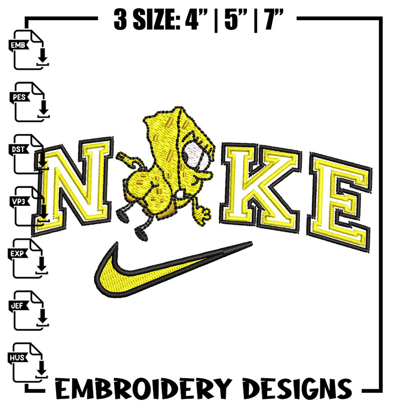 Nike spongebob embroidery design, Spongebob embroidery, Nike design, Embroidery shirt, Embroidery file, Digital download.jpg
