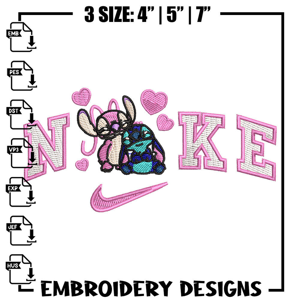 Nike stitch love embroidery design, Stitch embroidery, Nike design, Embroidery file,Embroidery shirt, Digital download.jpg