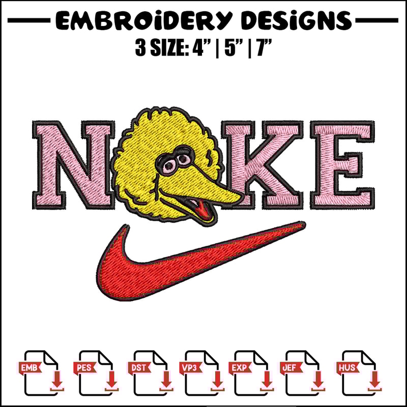 Nike yellow cartoon Embroidery Design, Nike Embroidery, Brand Embroidery, Embroidery File, Logo shirt, Digital download.jpg