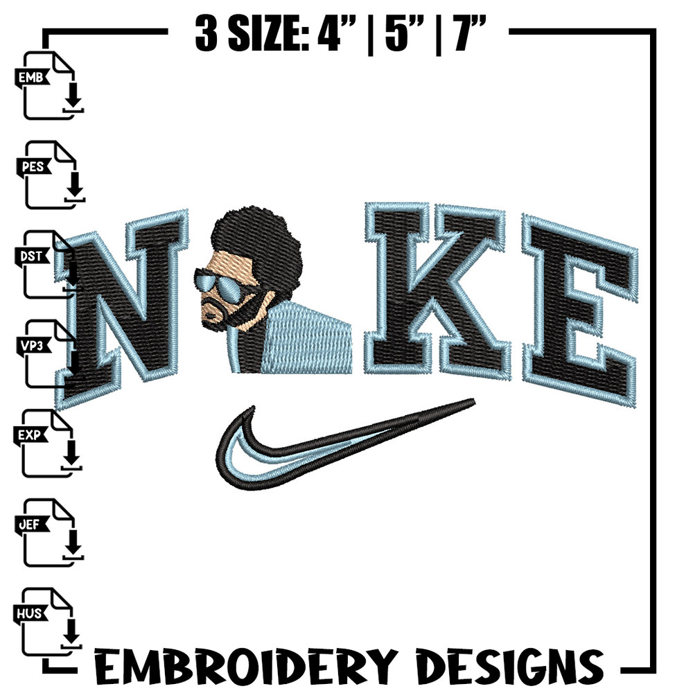 Nike weeknd embroidery design, The weeknd embroidery, Nike design, Embroidery shirt, Embroidery file, Digital download.jpg