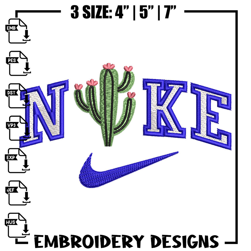 Nike x cactus embroidery design, Cactus embroidery, Nike design,Embroidery shirt, Embroidery file, Digital download.jpg