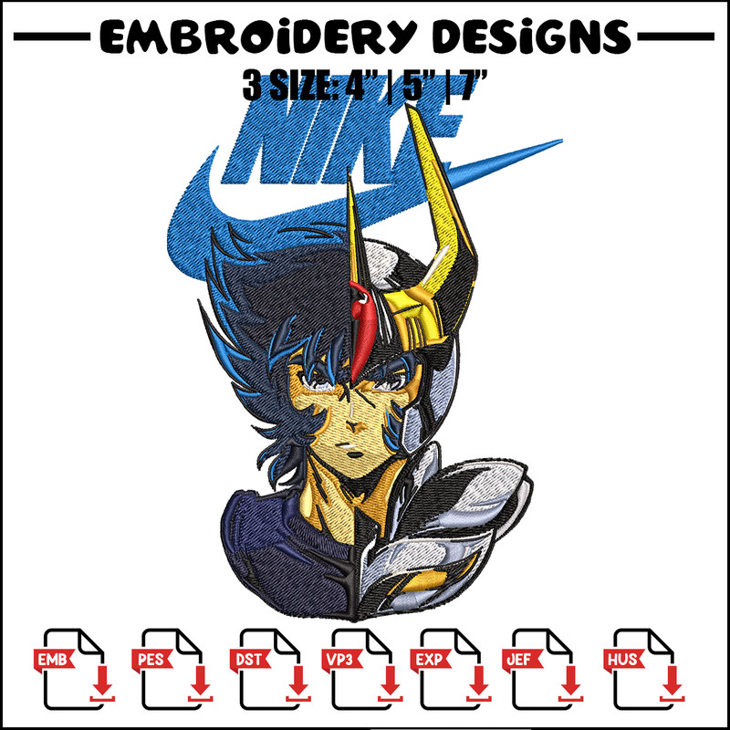 Saint seiya Nike Embroidery design, saint seiya Nike Embroidery, Nike design, Embroidery file, Instant download..jpg