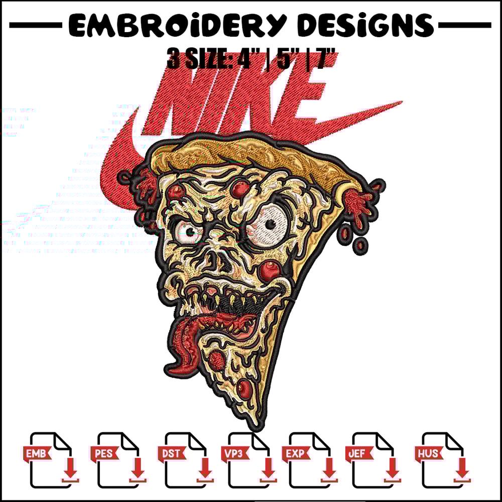 Scary Monster Pizza Nike Embroidery design, Monster Pizza Embroidery, Nike design, Embroidery file, Instant download..jpg