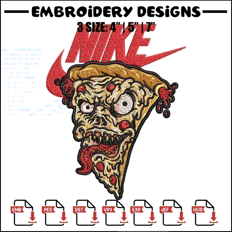 Scary Monster Pizza Nike Embroidery design, Monster Pizza Embroidery, Nike design, Embroidery file, Instant download..jpg