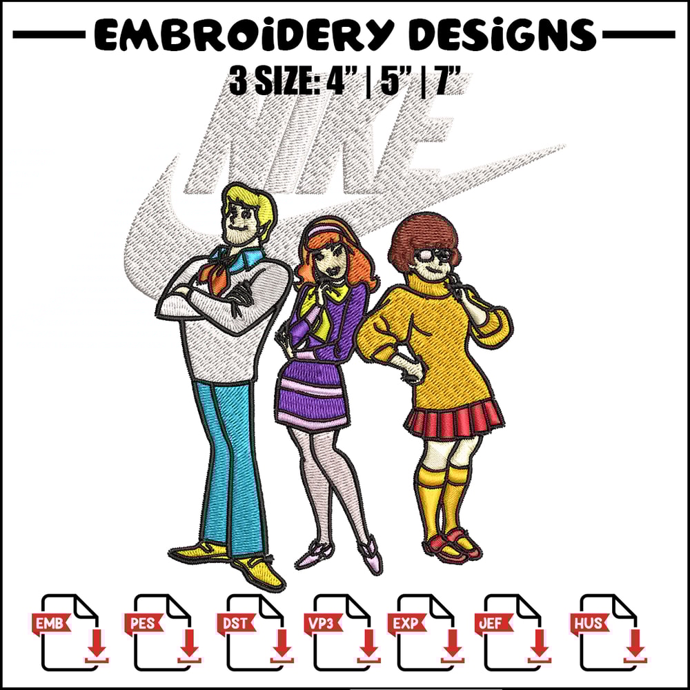 Scoopy doo Nike Embroidery design, Cartoon Embroidery, Nike design, Embroidery file, cartoon shirt, Instant download..jpg