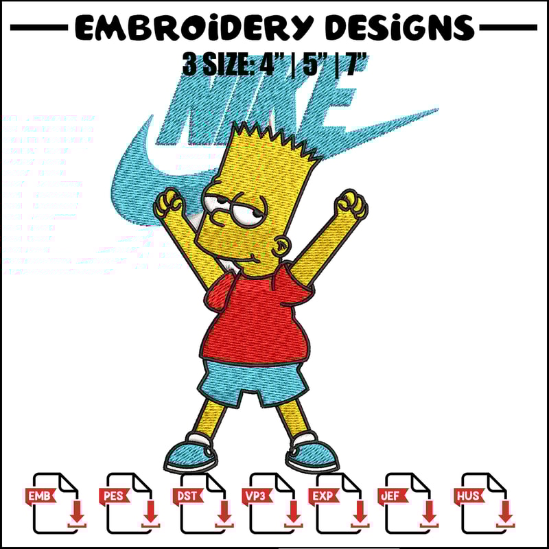 Simpson Nike Embroidery design, Simpson cartoon Embroidery, Nike design, Embroidery file, cartoon logo. Instant download.jpg