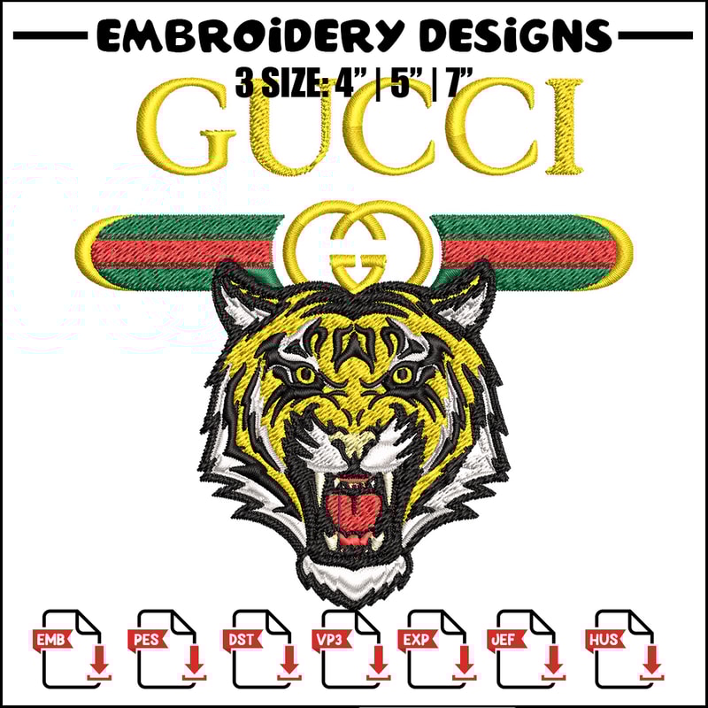 Tiger gucci Embroidery Design, Gucci Embroidery, Brand Embroidery, Logo shirt, Embroidery File, Digital download.jpg