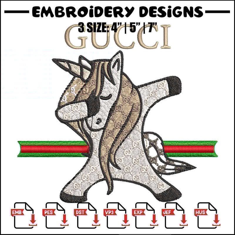 Unicorn gucci Embroidery Design, Gucci Embroidery, Embroidery File, Logo shirt, Sport Embroidery, Digital download..jpg
