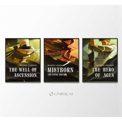 mistborn posters set of 3 books series trilogy