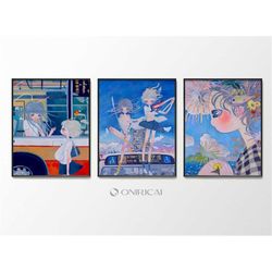aya takano set of 3 posters pop art