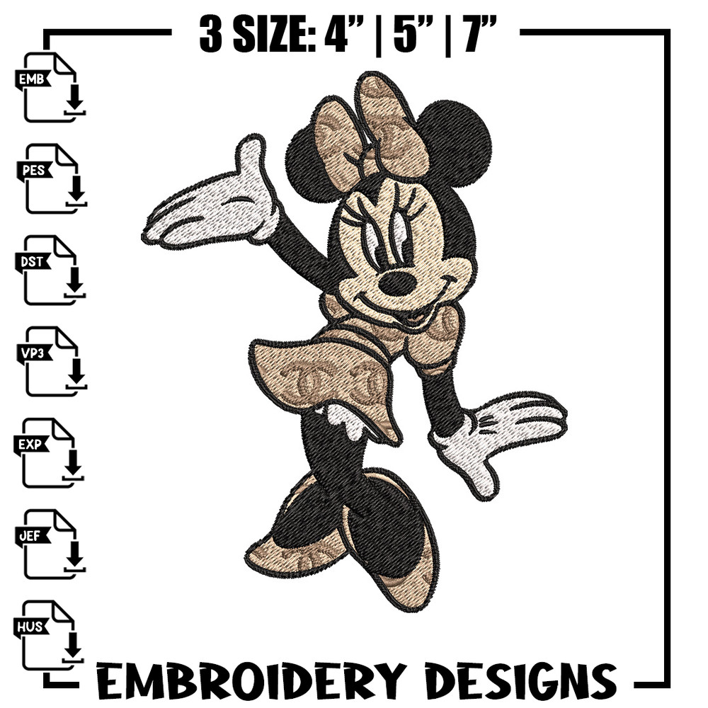 Minnie funny Embroidery Design, Gucci Embroidery, Brand Embroidery, Embroidery File, Logo shirt, Digital download.jpg