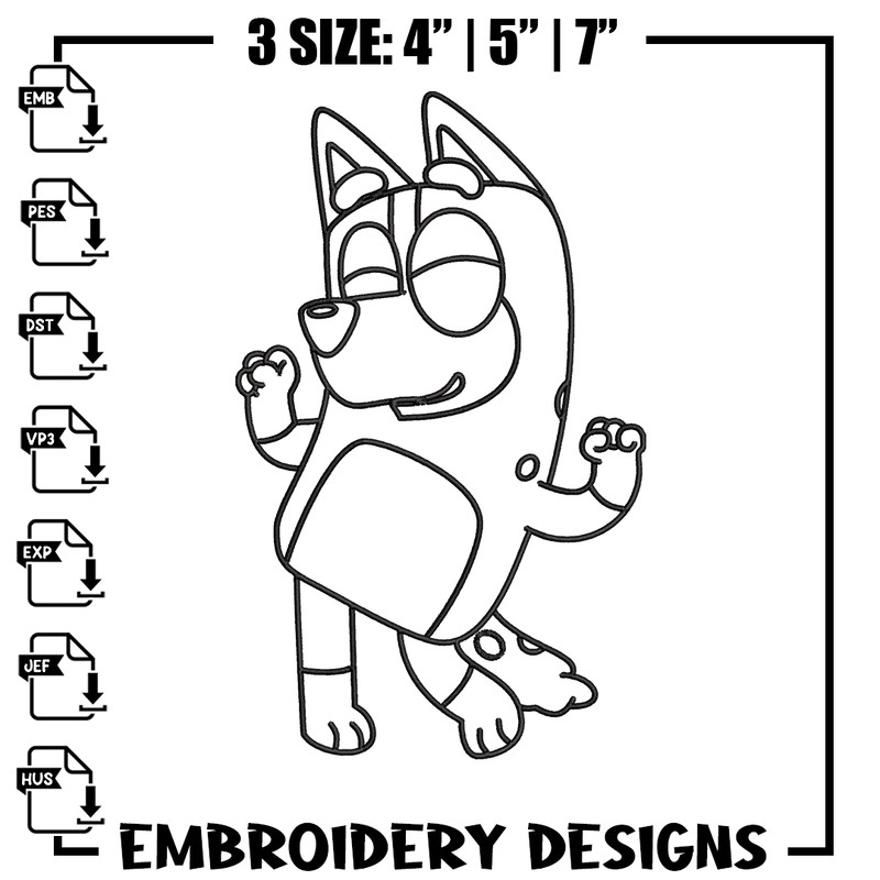 Mom Bluey Coloring Pages Embroidery, Bluey Embroidery, Embroidery File, cartoon design, cartoon shirt, Digital download..jpg