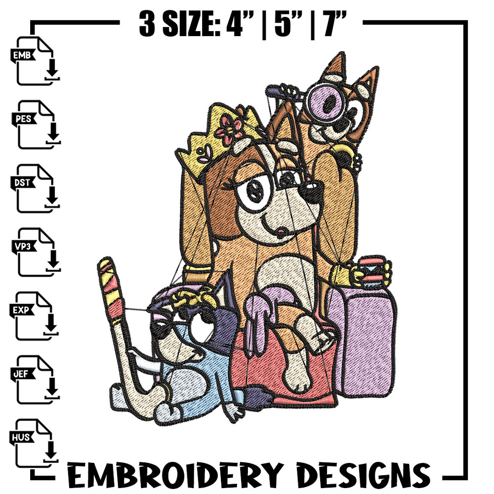 Mum Bluey bingo Embroidery, bluey Embroidery, Embroidery File, cartoon shirt, cartoon design, Digital download..jpg