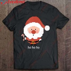 8-bit santa retro video game inspired christmas shirt, christmas shirts mens sale wear love, share beauty