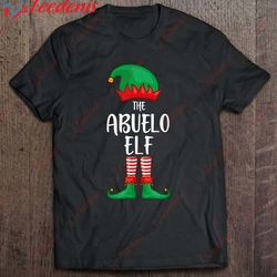 abuelo elf christmas party matching family group pj t-shirt, kids christmas shirts family wear love, share beauty