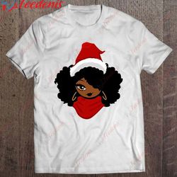 afro santa claus black girl magic ugly christmas melanin shirt, funny christmas shirts for couples  wear love, share bea
