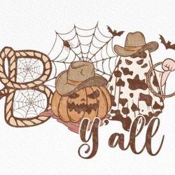 western halloween boo y'all  ,halloween png, cute halloween, cute halloween svg,funny halloween 80