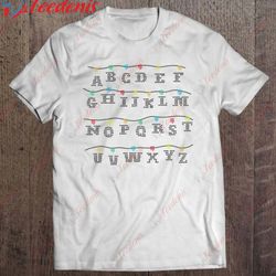 alphabet christmas ugly sweater design shirt, plus size womens christmas clothing wear love, share beauty