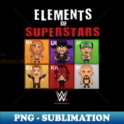 wwe elements of superstars - png transparent sublimation design - unleash your creativity