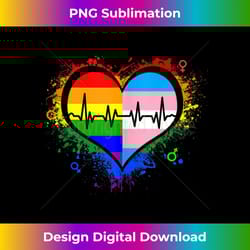 lgbt heartbeat ekg gay lesbian transgender lgbtq pride tank top - luxe sublimation png download - striking & memorable impressions