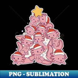 Cute Axolotl Christmas Tree - Trendy Sublimation Digital Download - Unleash Your Creativity